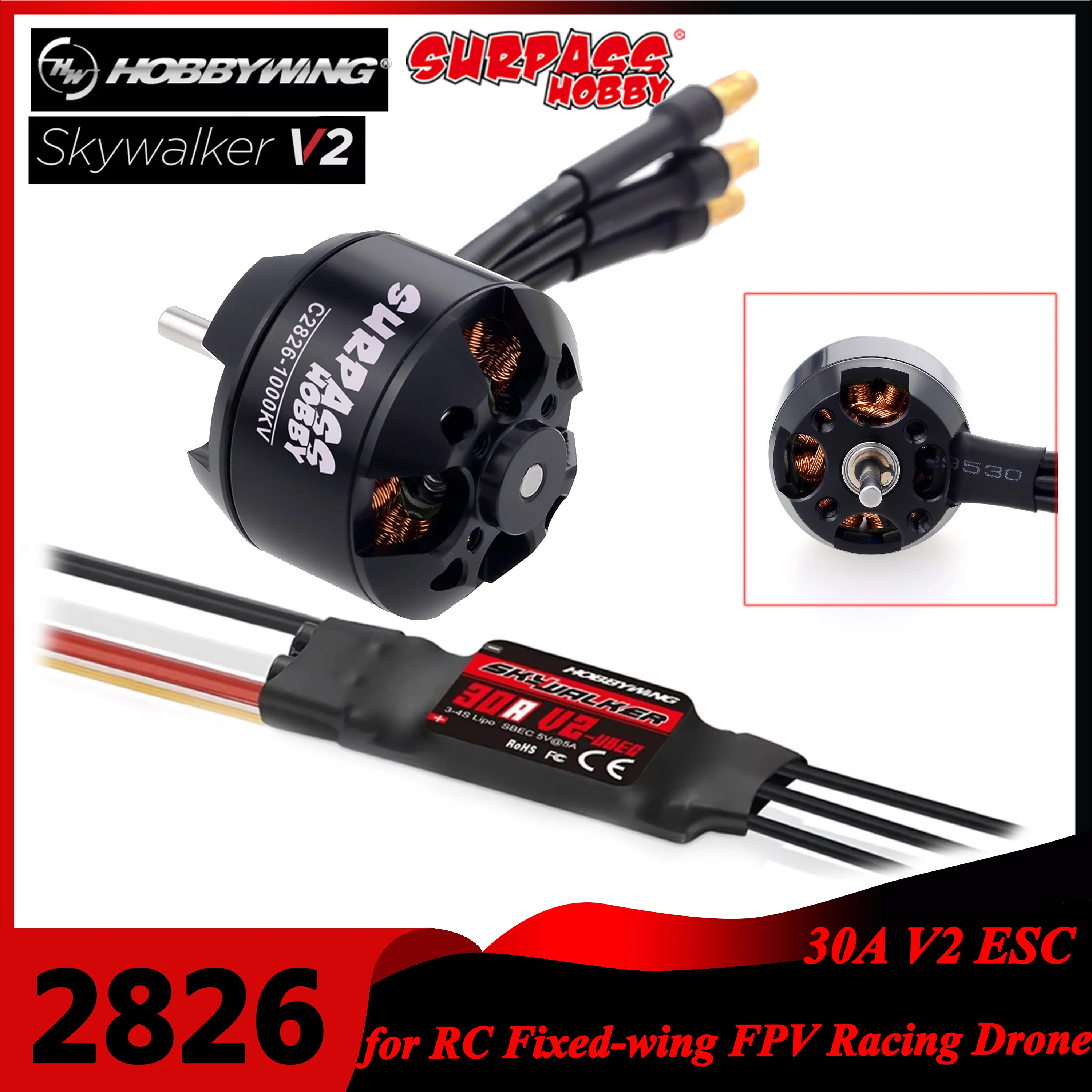 Surpass Hobby 2826 1000KV 1350 - Rc Hobby Drone recensie en prijs