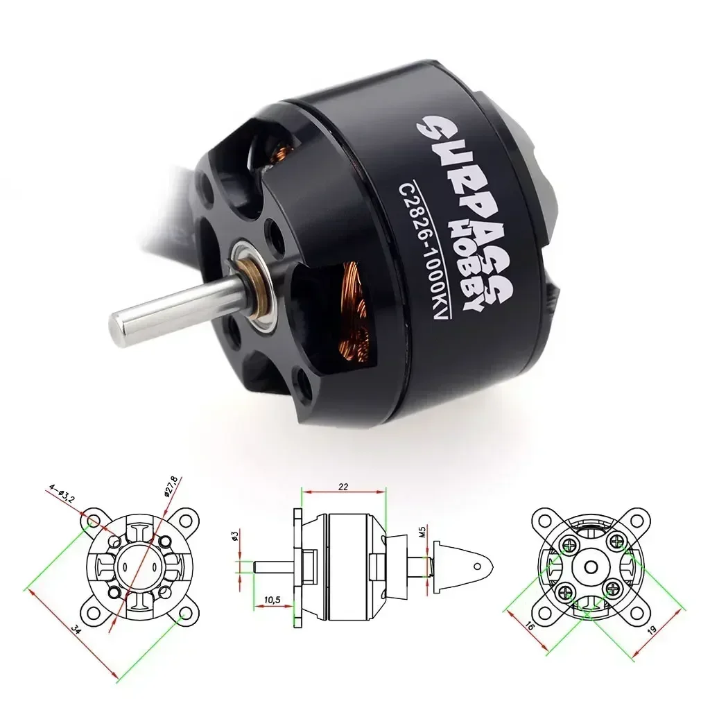 Surpass Hobby 2826 1000KV 1350 - Rc Hobby Drone recensie en prijs