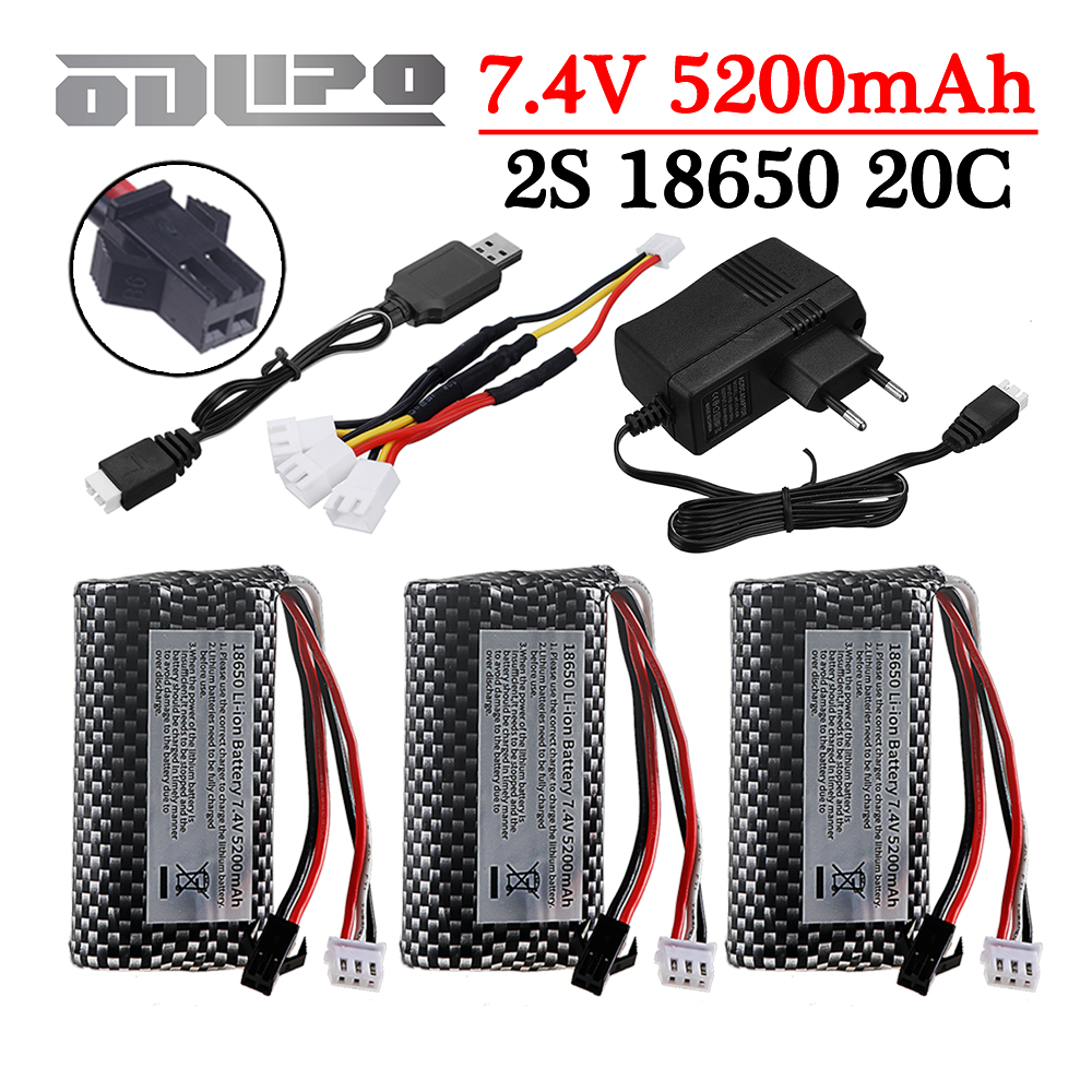 18650 7.4V 5200mAh Li-ion batt - Rc Hobby Drone recensie en prijs