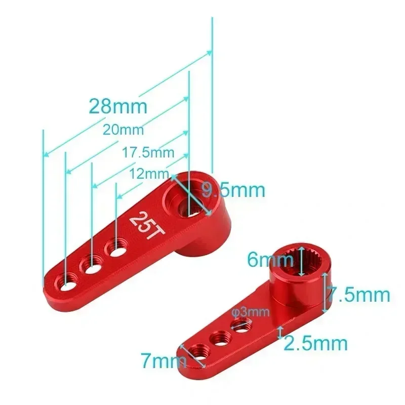 NEEBRC 25T Metal Servo Arm 3 H - Rc Hobby Products recensie en prijs