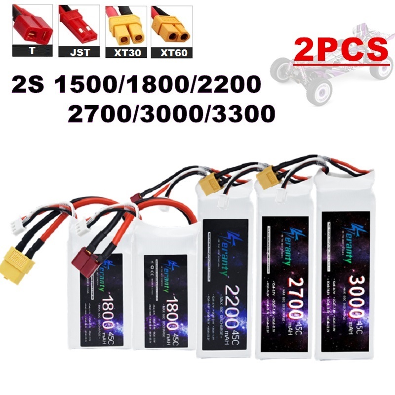 2PCS 7.4V Lipo 2S Battery 1500 - Rc Hobby Drone recensie en prijs