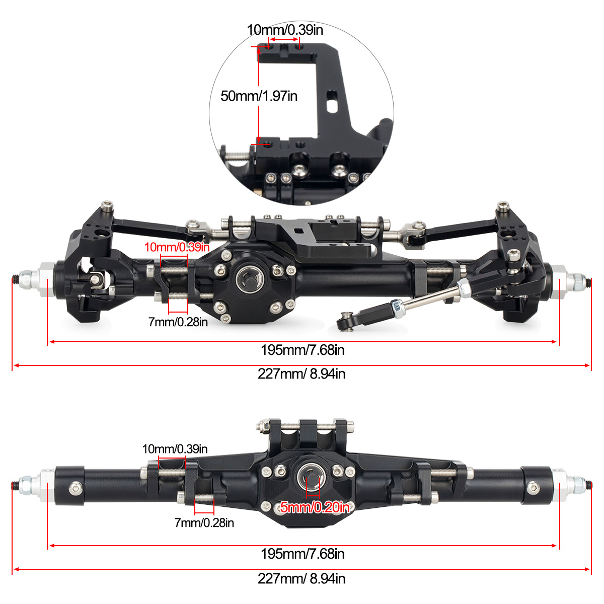 CNC Aluminum Front Rear Straig - Rc Hobby Products recensie en prijs