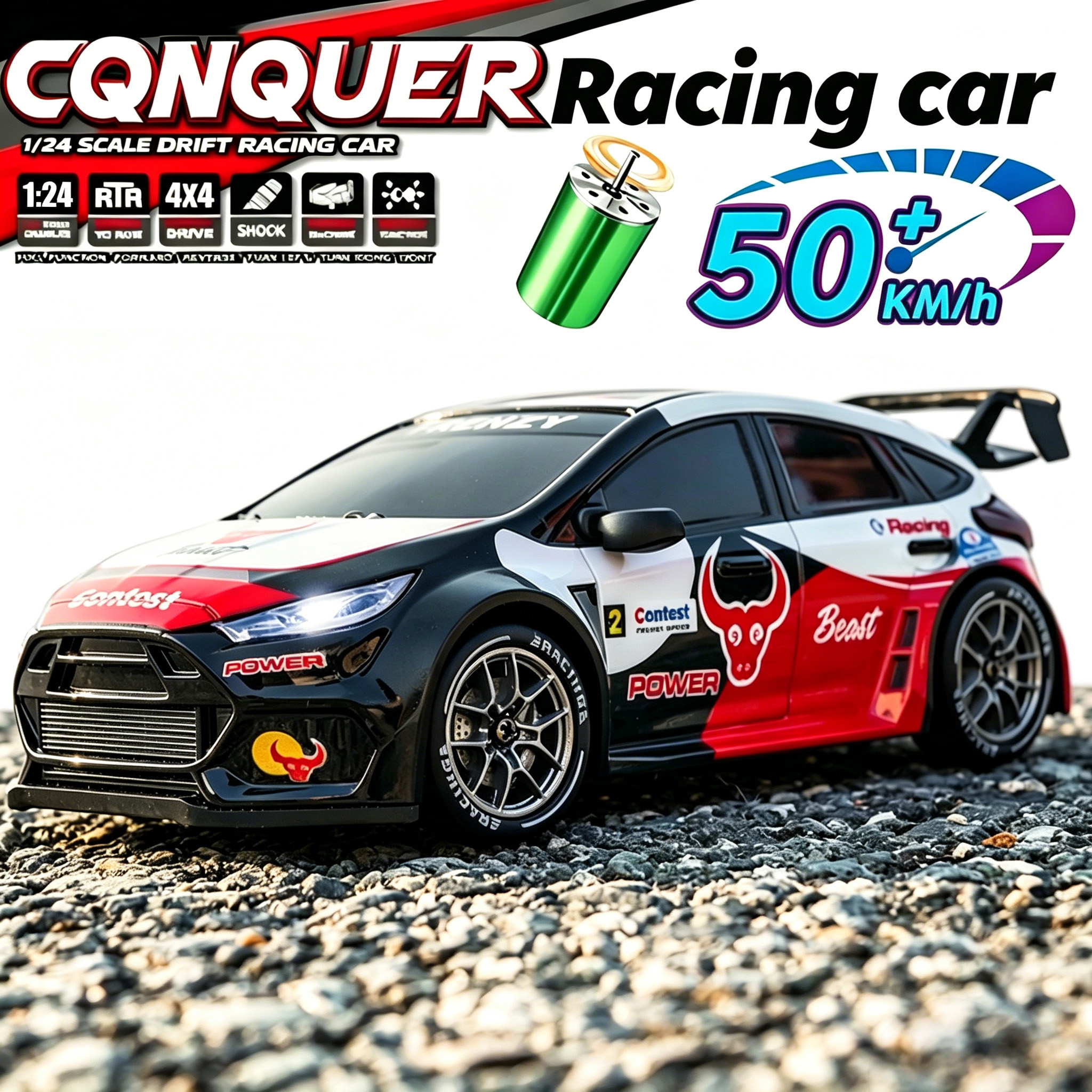 1：24 4WD 50KM/H RC Car Stunt D - Rc Hobby Drift Car recensie en prijs