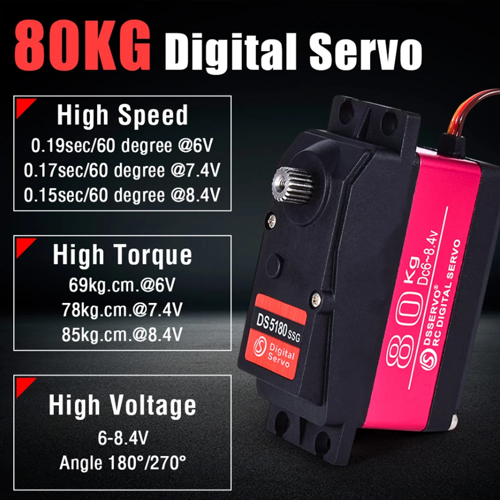 Dsservo Waterproof DS5180 80KG - Rc Hobby Products recensie en prijs