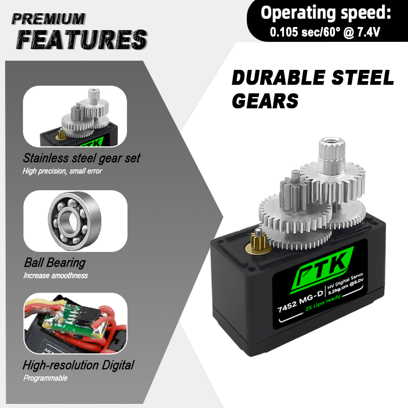 PTK 7452 MG-D 9g Digital Servo - Rc Hobby Products recensie en prijs